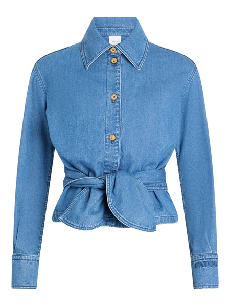  Patou Camisa Con Nudo - Azul 