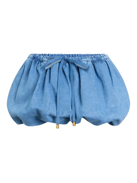  Patou Minifalda Acampanada Con Cordones - Azul 