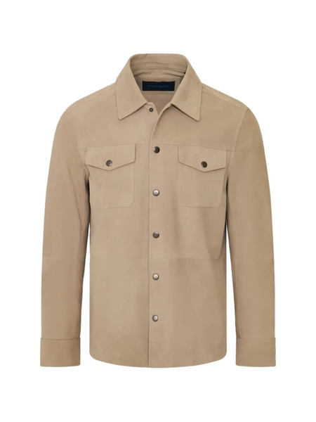  Patrick Assaraf Suede Shirt Jacket - Neutro 