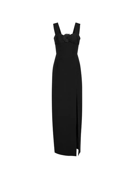  Patrick Assaraf Vestido Con Apliques Florales - Negro 
