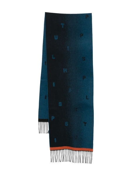  Paul Smith Bufanda Con Logo En Jacquard - Azul 