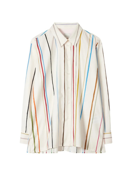  Paul Smith Camisa Painted Stripe - Neutro 