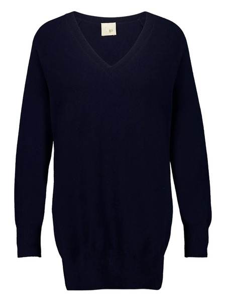  Paula Jersey Con Cuello En V - Azul 