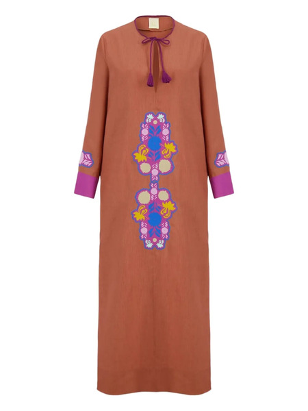  Paula Vestido Con Bordado Patchwork - Caramelembr 