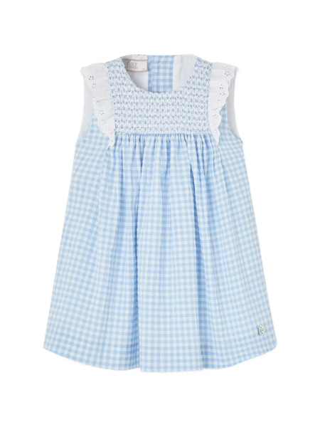  Paz Rodriguez Vestido A Cuadros Gingham - Azul 