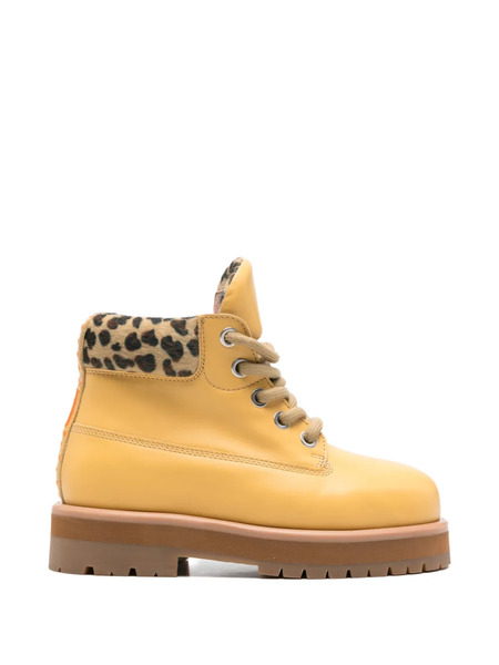  Pdf Botas De Montaña Con Estampado De Leopardo - Amarillo 