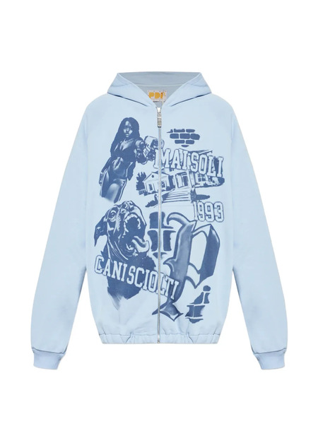  Pdf Sudadera Con Capucha Y Estampado Gráfico - Azul 