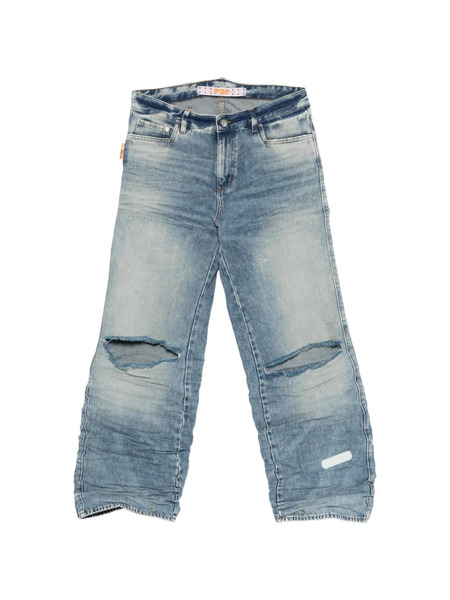  Pdf Vaqueros Rich Kid Con Detalles Rasgados - Azul 