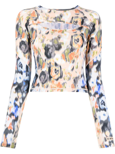  P.e Nation Top Visualise Con Estampado Floral - Multicolor 