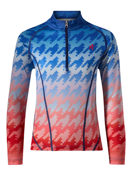  Perfect Moment Kids Top Térmico Con Motivo Pied De Poule - Azul 