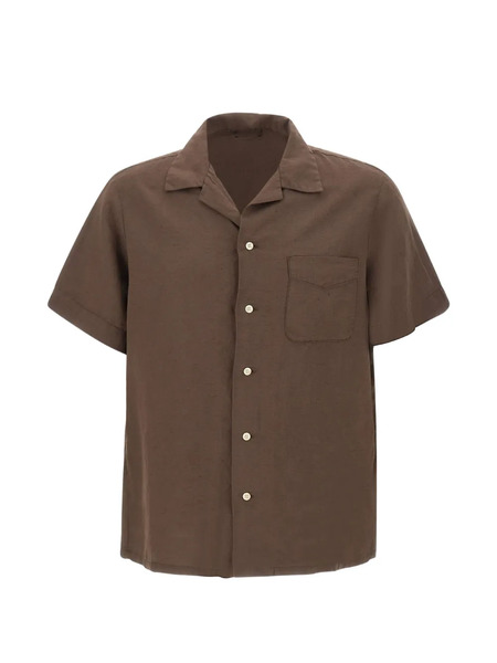  Perfection Camisa Con Bolsillo En El Pecho - Marrón 