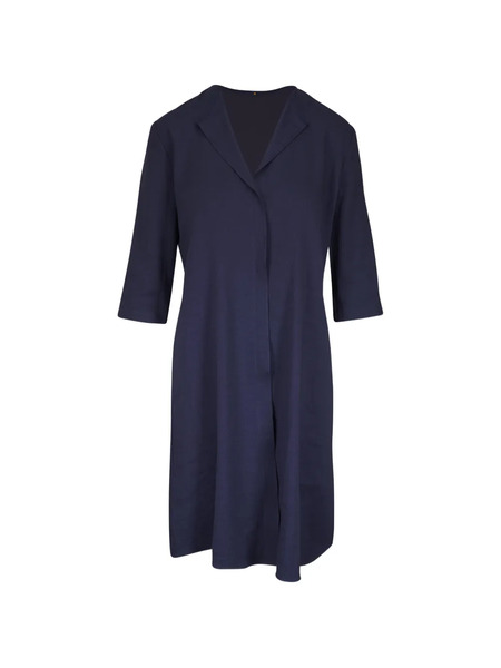  Peter Cohen Vestido Midi Con Cuello - Azul 