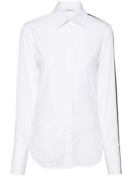  Peter Do Camisa Con Rayas Laterales - Blanco 