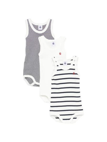  Petit Bateau Conjunto De Pelele A Rayas - Blanco 