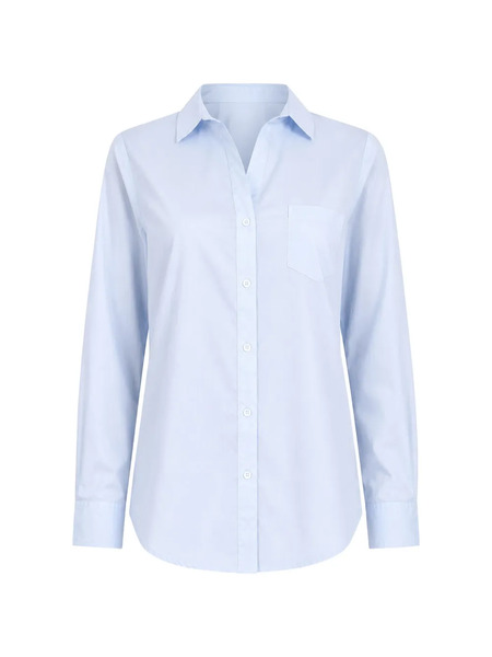  Pharaoh Layla Button-down Cotton Shirt - Azul 