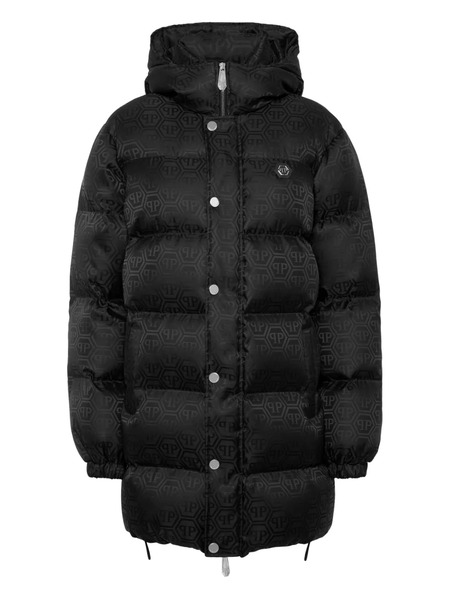  Philipp Plein Abrigo Con Monograma - Negro 