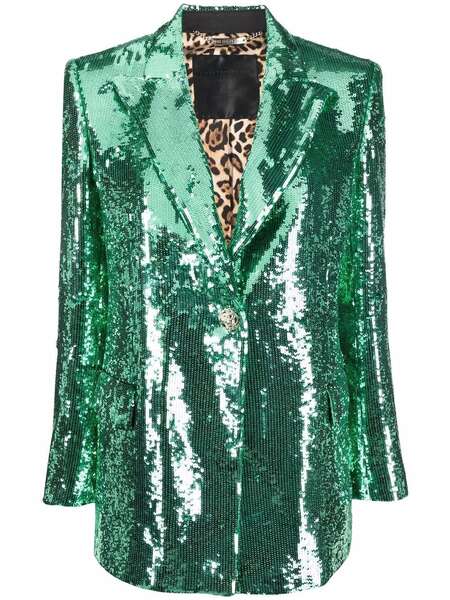  Philipp Plein Blazer Con Detalles De Lentejuelas - Verde 