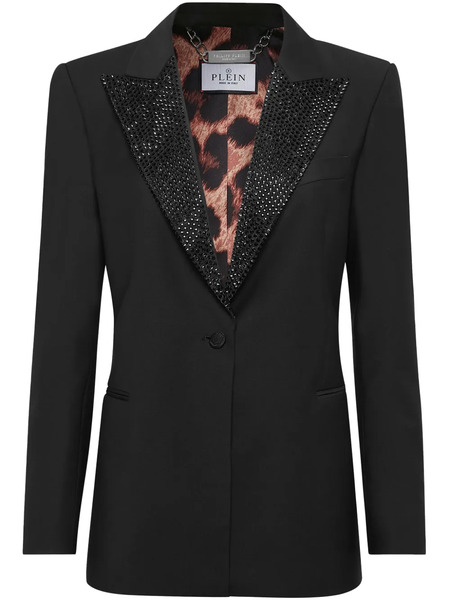  Philipp Plein Blazer Skull Con Strass - Negro 