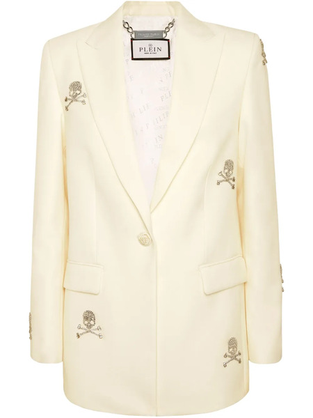  Philipp Plein Blazer Skull Strass - Blanco 