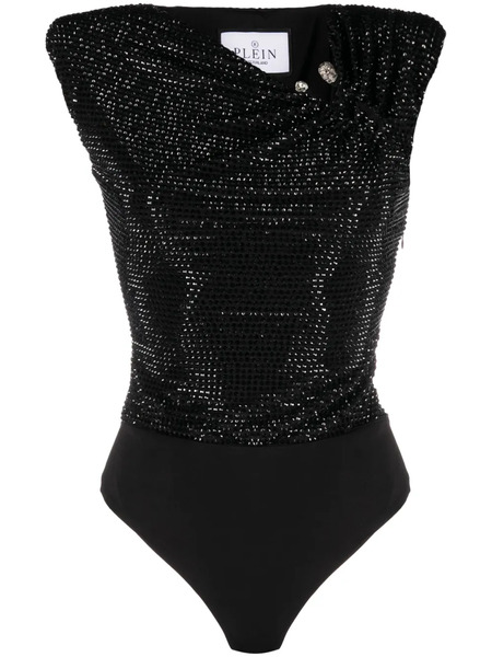  Philipp Plein Body Con Detalles De Cristales - Negro 