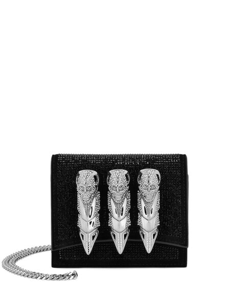  Philipp Plein Bolso De Mano Con Detalles De Strass - Negro 