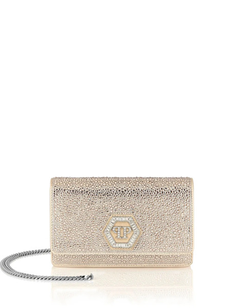  Philipp Plein Bolso Hexagonal Con Strass - Neutro 