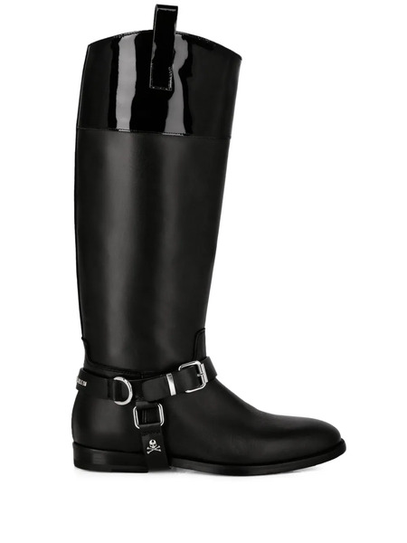  Philipp Plein Botas Altas Con Hebilla - Negro 