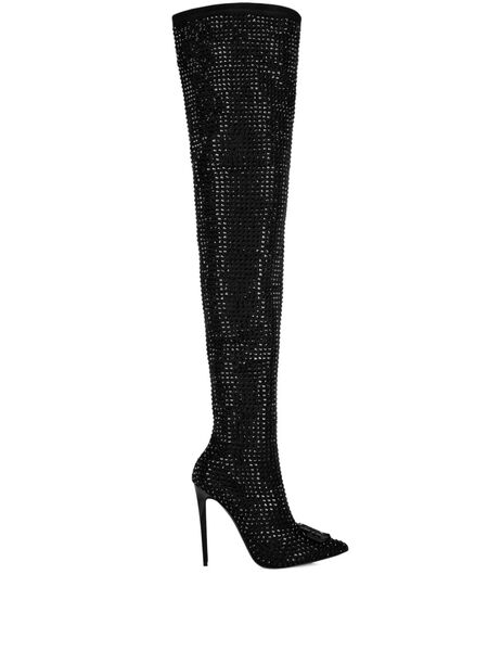  Philipp Plein Botas Con Apliques De Strass - Negro 