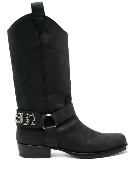  Philipp Plein Botas Con Logo - Negro 