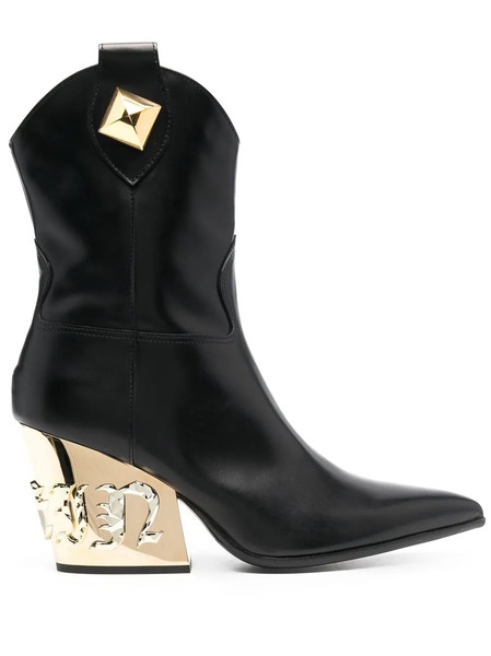  Philipp Plein Botines Gothic Plein Cowboy - Negro 