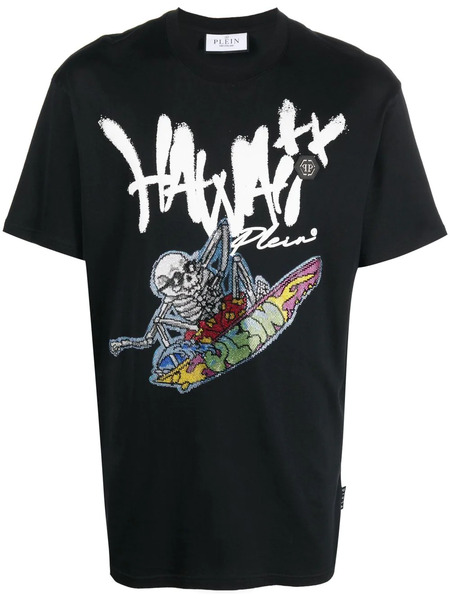  Philipp Plein Camiseta Con Motivo Gráfico - Negro 