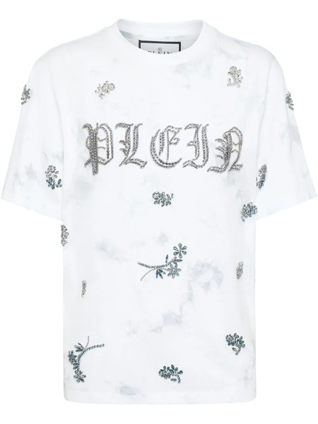  Philipp Plein Camiseta Flowers - Blanco 