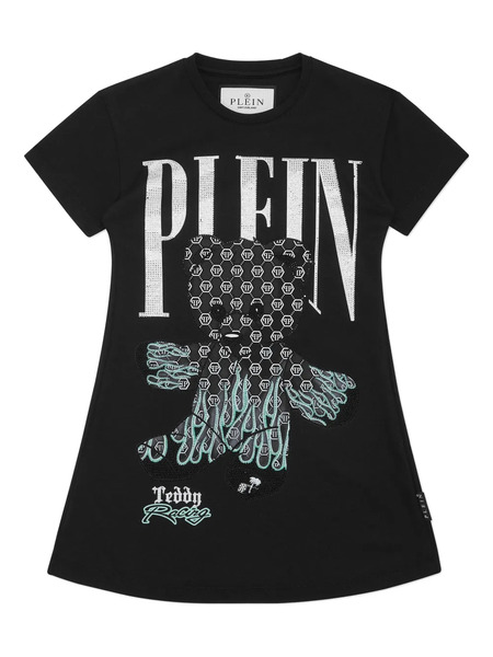  Philipp Plein Junior Vestido Corto Teddy Bear - Negro 