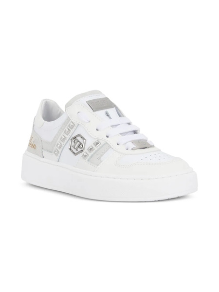  Philipp Plein Junior Zapatillas Bajas A Paneles - Blanco 