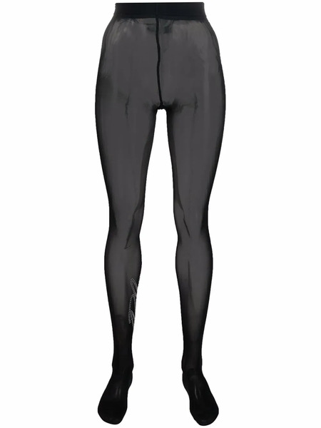  Philipp Plein Medias Signature Stripe Con Apliques De Cristal - Negro 