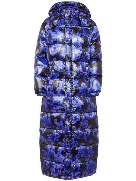 Philipp Plein Plumífero Con Estampado Floral - Azul 