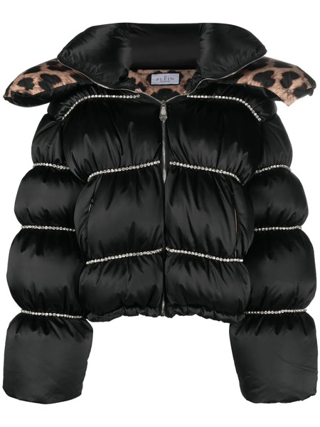  Philipp Plein Plumífero Flame Oversize - Negro 