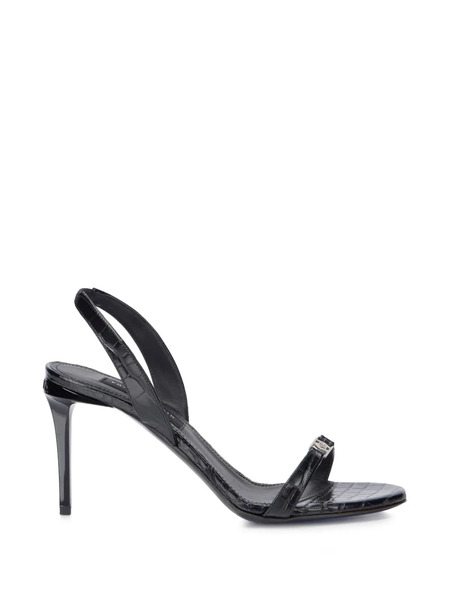  Philipp Plein Sandalias Con Logo Hexagonal - Negro 