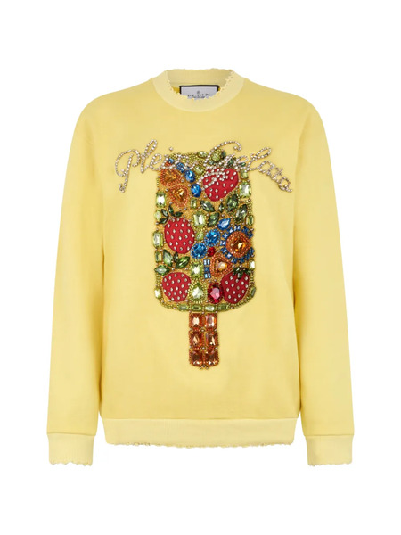  Philipp Plein Sudadera Con Apliques - Amarillo 