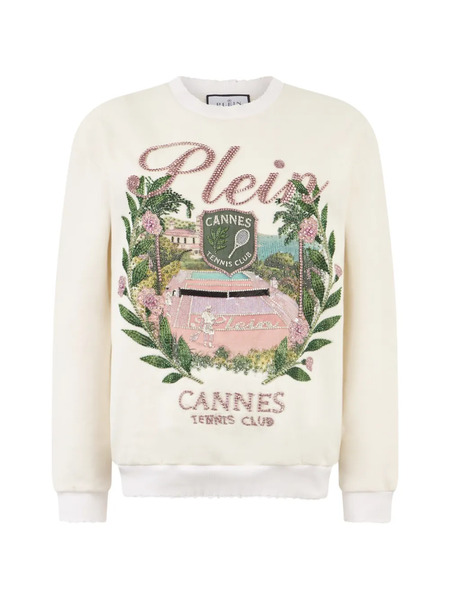  Philipp Plein Sudadera Con Apliques De Strass - Blanco 