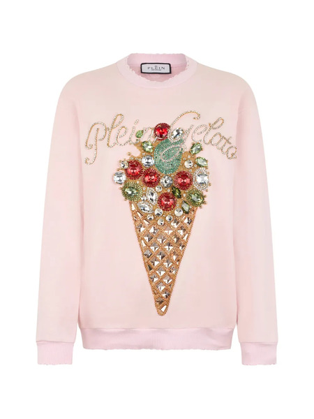 Philipp Plein Sudadera Con Apliques - Rosa 