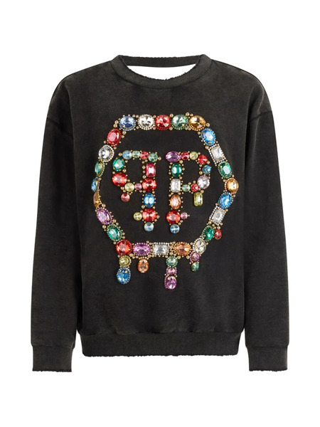  Philipp Plein Sudadera Con Espalda Abierta - Negro 