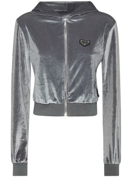  Philipp Plein Sudadera Crystal Signature Con Capucha - Gris 