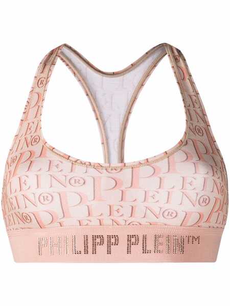  Philipp Plein Sujetador Con Logo Y Apliques - Neutro 