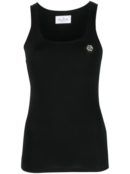  Philipp Plein Top Con Parche Del Logo - Negro 