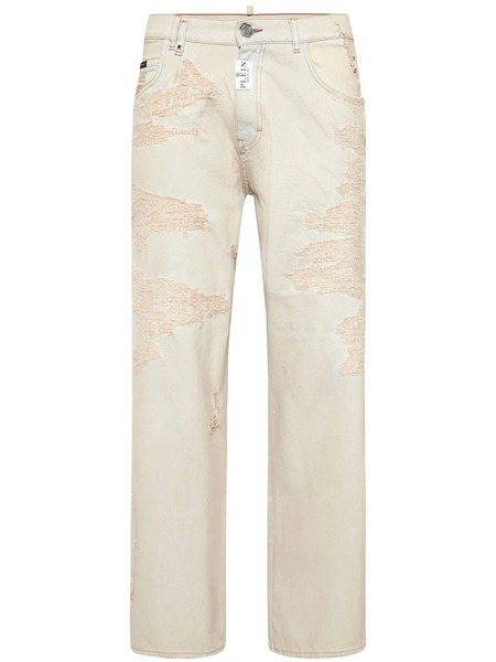  Philipp Plein Vaqueros Beach Boy Fit - Blanco 