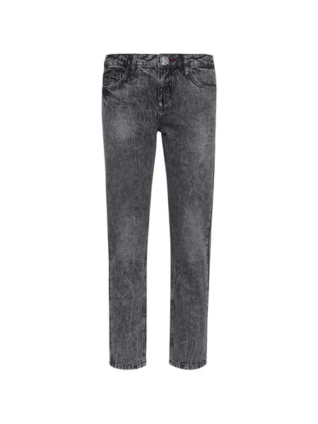  Philipp Plein Vaqueros Capri Boyfriend Angel - Gris 