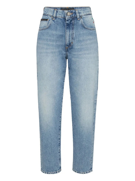  Philipp Plein Vaqueros Capri Con Diseño Ajustado - Azul 