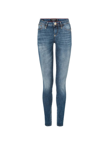  Philipp Plein Vaqueros Con Detalle Del Logo - Azul 