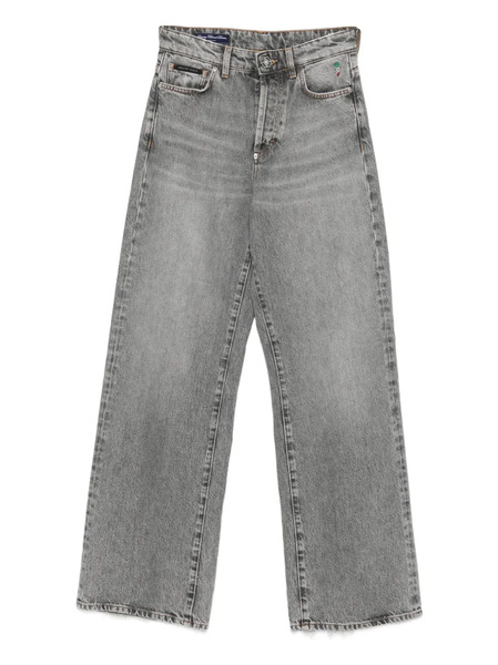  Philipp Plein Vaqueros Con Dobladillo Deshilachado - Gris 
